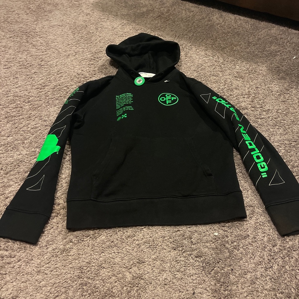 offwhite green incompiuto hoodie